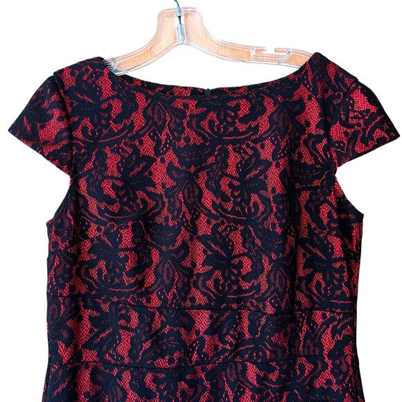 Black Lace Red Satin Bodycon Sheath Dress Gothic Romantic Size 10 by ALYX - Picture 3 of 8